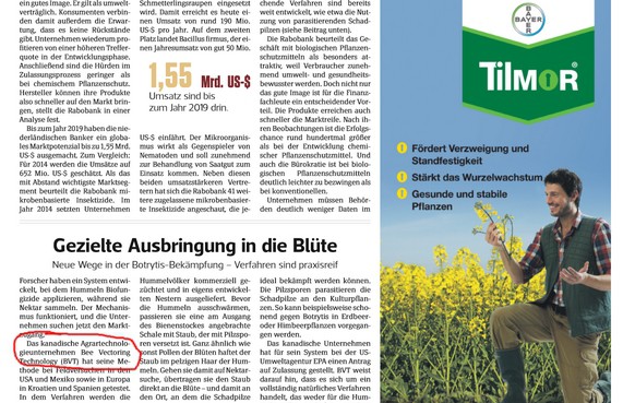 Die Erwähnung von Bee Vectoring in der renommierten deutschen Fachpresse ist ein klarer Fingerzeig: Hier entsteht etwas äußerst Spannendes!