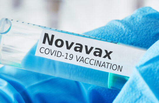 siegen, north rhine westphalia, germany - 14 01 2021: novavax covid-19 coronavirus vaccination logo concept