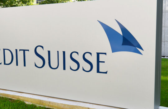 Luxembourg / Luxembourg - Oktober 3, 2014: Credit Suisse Bank in Luxembourg - Credit Suisse is a global wealth manager, investment bank and financial services firm founded and based in Switzerland