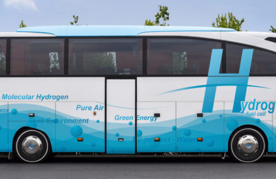 Istanbul, Turkey - 05.15.19: Hydrogen Fuel Cell Bus