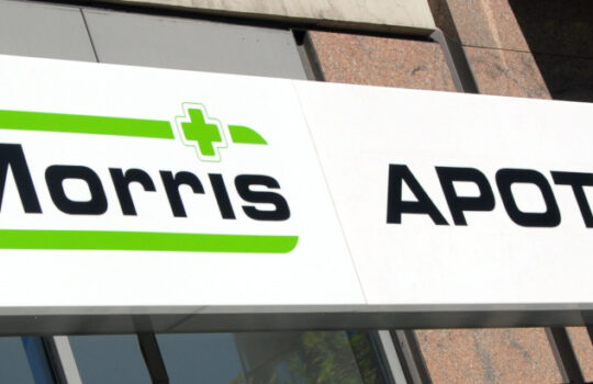 Hamburg / Germany - April 29, 2007: Doc Morris logo in Hamburg, Germany - Doc Morris is Europe's largest mail-order pharmacy
