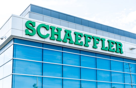 Oakville, Ontario, Canada - May 27, 2019: Schaeffler Canada in Oakville, Ontario, Canada. Schaeffler Group is a manufacturer of rolling element bearings in Germany.