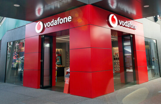 Melbourne, Australia: April 07, 2018: Vodafone store - Vodafone Hutchison Australia is a mobile telecommunications company that operates the Vodafone brand in Australia. Illustrative Editorial
