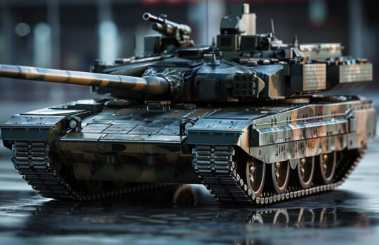 next generation of turkish altay tracked vehicle tank. high tech details. heavy armor