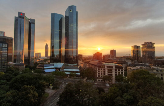 Deutsche Bank Sonnenuntergang Frankfurt