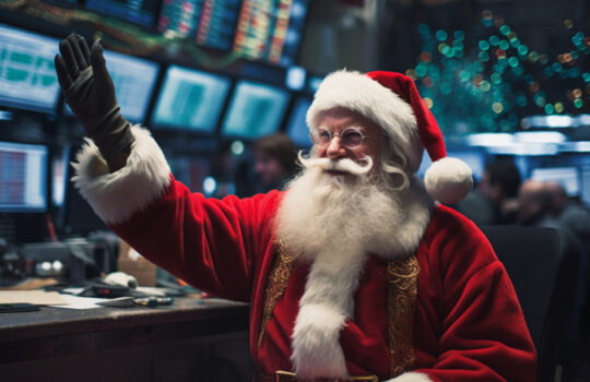 Santa Claus Business Results Wallstreet Rally Christmas