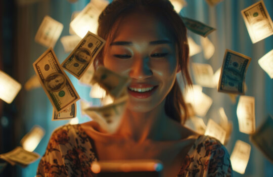 Charming asian woman wearing graceful expression her face. Gaming Addiction Crisis: Global Efforts to Address Issue. Woman represents inner peace and external poise blending serenity and allure.