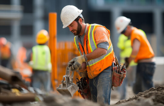 Construction Worker with Tool Belt