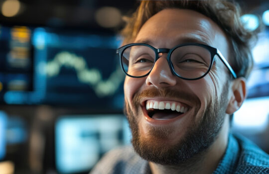 Joyful Trader: A moment of success in the world of finance