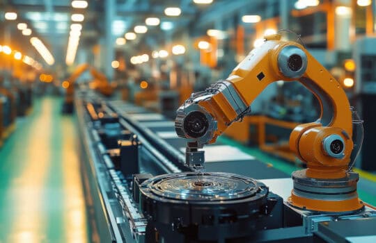 Application of robotic arms on assembly lines in factories