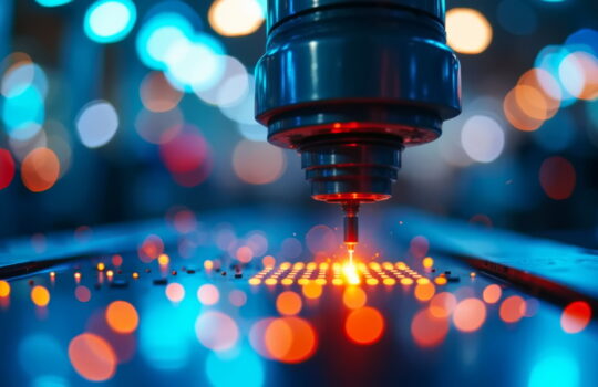 The chip is manufactured using a laser at the factory