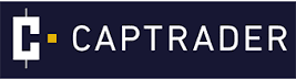 CapTrader logo on a dark blue banner with a stylized C and a small yellow square, followed by CAPTRADER text.