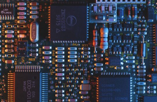 blue circuit board