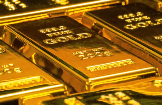 stacked gold bullion bars