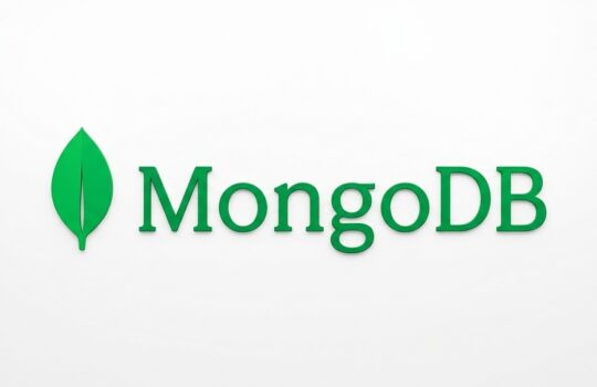 MongoDB logo: green leaf icon followed by the word MongoDB on a white background: