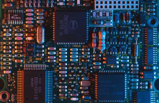 blue circuit board
